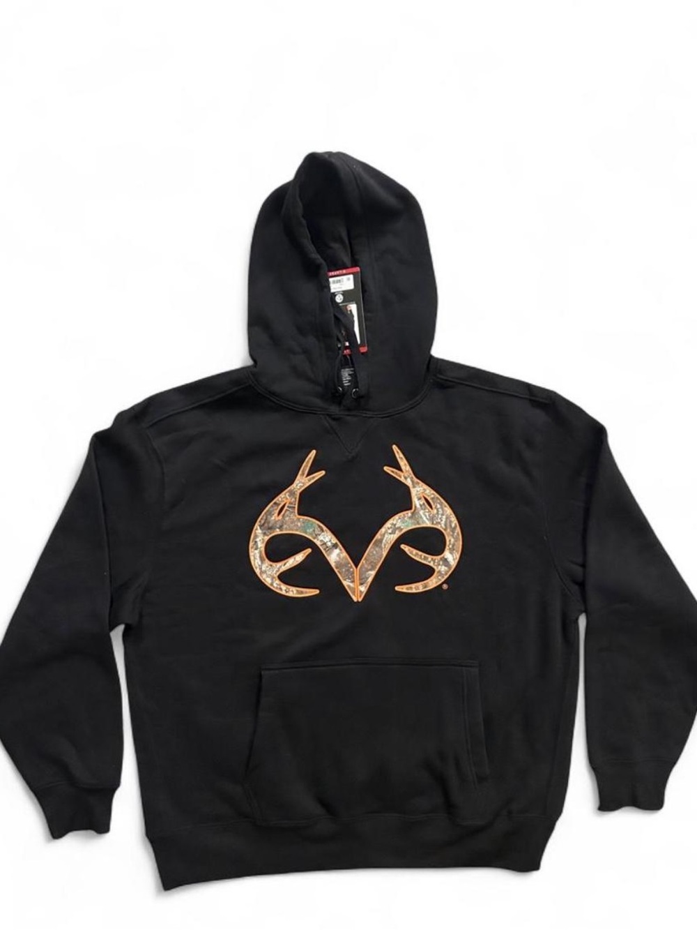 Realtree Black Hoodie with Copper Antler Emblem